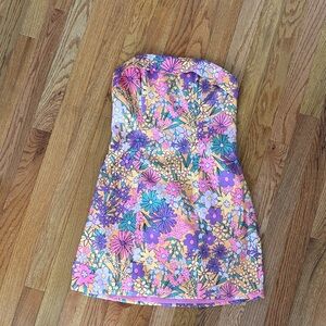 Blackbough Floral Strapless Dress